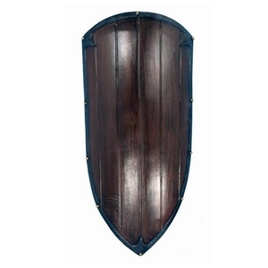 Escudo Vikingo Tradicional de Madera Hecho a Mano, Escudo Redondo Medieval para Disfraces de Guerreros Nórdicos, Reenactamiento y Colección - Product Image 2