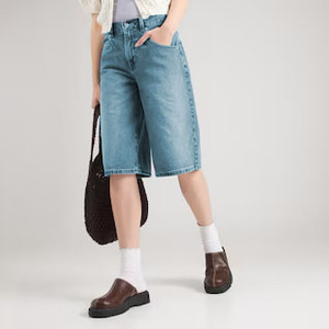 Shorts en jean vintage pour homme, taille mi-haute, style streetwear, coupe droite, respirant, 100% coton, délavage clair - Product Image 4