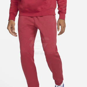 Pantalon de survêtement en molleton rouge pour homme, taille élastique, tricoté, décontracté, respirant, avec poches latérales, pour l'automne - Product Image 3