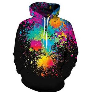 Sudadera con Capucha Extra Grande para Hombre, Estampado Galáctico en Blanco y Negro, Sublimación, Poliéster, Ropa Casual de Otoño - Product Image 3