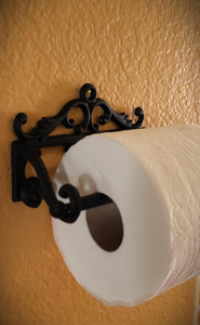 Porte-rouleau de papier toilette rétro en fonte, style vintage et éclectique, pour salle de bain, fixation murale - Product Image 6