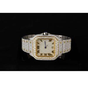 Montre en diamant moissanite de qualité supérieure, design élégant, montre à quartz durable pour un usage quotidien, disponible au prix d'usine - Product Image 1