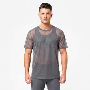 เสื้อยืด See High Street ป้องกันรังสียูวี ระบายอากาศได้ดี แขนสั้น ทรงโอเวอร์ไซส์ ผู้ชาย สวมใส่สบาย น้ำหนักเบา ผ้าตาข่ายบางเบา โพลีเอสเตอร์ 100% - Product Image 6