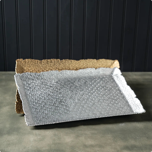 Bandeja Metálica Personalizada para Exhibición de Alimentos y Frutas, Bandeja de Acero Inoxidable Pulido, Bandeja Rectangular Metálica para Servir Alimentos - Product Image 1