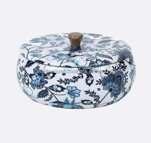 Caja de Roti con estampado floral artesanal con tapa Madera pulida Recuerdo náutico y estilo amor - Product Image 3