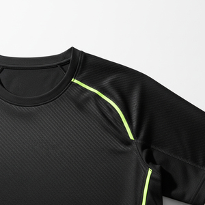 Solid Color Raglan Sleeve Gym T-Shirt Contrast Stitching Athletic Fit Training Tee Durable 4 Way <b>Stretch</b> Fitness Clothing - Product Image 5