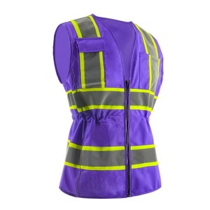 Chaleco de Seguridad Reflectante de Alta Calidad en Dos Tonos con Múltiples Bolsillos y Franjas de Alta Visibilidad para Uso Laboral - Product Image 3