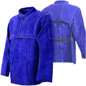 Veste de soudeur en cuir de vachette pleine fleur, très résistante à l'abrasion, pour la construction et la protection, idéale pour les pompiers et les soudeurs. - Product Image 2