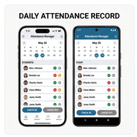 RoyalCraft Enterprise Attendance Manager, Aplicación Móvil Híbrida para Reportes de Asistencia de Estudiantes y Personal, Compatible con IOS/Android/Mac, en Stock