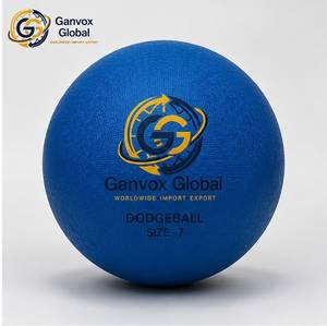 Ballon de Dodgeball Ganvox Global Taille 7, Durable, pour Sport d'Équipe, avec Chambre à Air en Butyl, Rouge - Product Image 2
