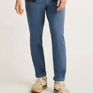 Pantalones Chinos Clásicos Esenciales con Toque Moderno para Hombre, Corte Ajustado, Tela Elástica Resistente, Perfectos para el Trabajo y un Estilo Casual - Product Image 5