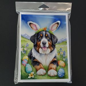 Bouvier bernois chasse aux oeufs de Pâques fantaisiste A7 carte de voeux Pack 8 cartes vierges avec enveloppes taille 5x7 - Product Image 3