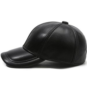 Wholesale Price Custom 6 Panel Leather Caps For Sale 2026 New Arrival High Quality Street Wear Leather Caps For Adults - Product Image 2