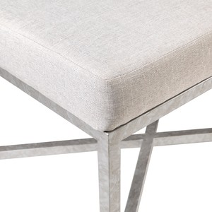 Modern Minimalist Iron <b>Bench</b> with Upholstered Seat Eco-Friendly and Durable for Dining Area - Product Image 4