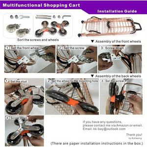 Carritos y Carretillas Portátiles 2 en 1, Vehículo Utilitario Pequeño y Ligero con Forro Impermeable, Carrito para Subir Escaleras para Compras - Product Image 6