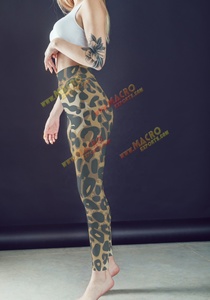 High Waist Thick Knitted Spandex/Nylon <b>Leggings</b> for Women & Men AND1 Decoration Gym & Fitness Pants - Product Image 3