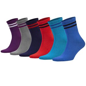 Calcetines Deportivos a Rayas para Mujer, 6 Pares, Talla de Zapato 5 a 10 - Product Image 1