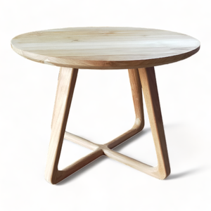 Table à manger ronde en bois moderne avec pieds en X, design scandinave, meubles de maison, structure stable - Product Image 4