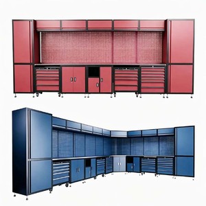 Modular Steel Industrial <b>Tool</b> <b>Cabinet</b> Pegboard 10 Drawers Customizable Length Padlockable Heavy-Duty Workshop Storage 3-Year - Product Image 1