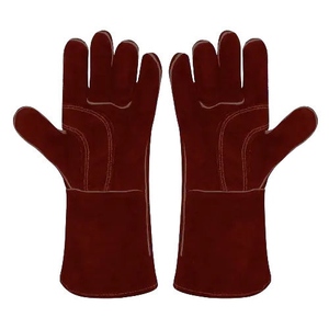 Guantes de Seguridad Ignífugos, Guantes de Soldadura Industriales de Cuero con Protección Térmica para Soldadores - Product Image 5