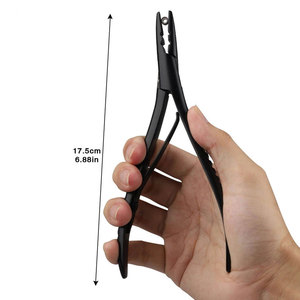 Kit de Herramientas Profesionales de Acero Inoxidable de Grado Quirúrgico para Extensiones de Cabello: Alicates Nano Micro Ring, Enhebrador de Bucles y Aguja de Tracción - Product Image 2