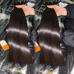 Best Selling 100% Natural Black Vietnamese Remy Human <b>Hair</b> Extensions Bone Straight Raw Wave Style Machine Weft Bundles - Product Image 1