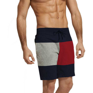 กางเกงขาสั้นออกกำลังกายผู้ชายคุณภาพสูง ระบายอากาศได้ดี เป็นมิตรกับสิ่งแวดล้อม แห้งเร็ว ผ้าฝ้าย/โพลีเอสเตอร์ มีเชือกผูก เอวสม็อค สีดำล้วน สวมใส่สบาย - Product Image 3