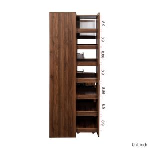 Armadio Dispensa Multifunzionale a 4 Ante Stile Fattoria con Ripiano Estraibile per Uso in Cucina - Product Image 6