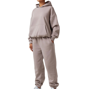 Premium Quality Cotton Tracksuit Set <b>Zip</b>-<b>up</b> <b>Jacket</b> Lightweight Waterproof Breathable Set Training Tracksuit Women Customized - Product Image 1