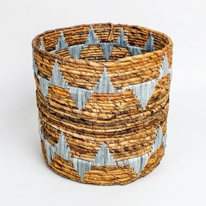 Ensemble de paniers de rangement en banane tressée naturelle écologique de haute qualité, 2 paniers pliables multifonctionnels pour organiser les vêtements - Product Image 1