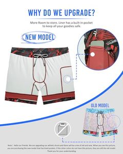 Shorts de sport décontractés pour hommes, style streetwear, en coton respirant, pour la course à pied, la gym, les activités de plein air et l'été. - Product Image 4