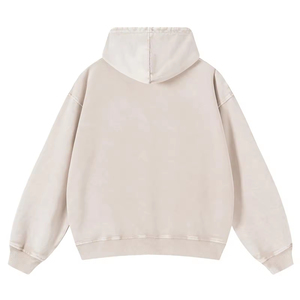 Sweats à capuche unis de haute qualité, couleur unie, effet délavé, sweats à capuche personnalisés, molleton épais 100% coton, mode urbaine, sweats à capuche pour hommes, unisexe - Product Image 2