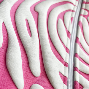 Sudadera con capucha y cremallera completa, estilo streetwear para marcas, de algodón y forro polar, personalizada, de gran tamaño, con MOQ bajo. - Product Image 6