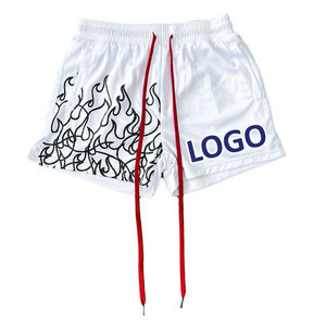 Shorts décontractés pour hommes en maille personnalisée, taille élastique, 100% polyester, séchage rapide pour les sports d'été, course à pied, DDP - Product Image 5