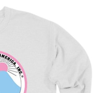 T-shirt blanc à manches longues et col rond avec motif graphique en vinyle, vêtement décontracté pour tous les jours, streetwear confortable, haut de gamme pour un style de vie décontracté - Product Image 5