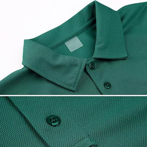 เสื้อโปโลผู้ชายสีเหลืองมัสตาร์ดแขนสั้นผ้าฝ้ายลำลองเสื้อยืดกอล์ฟระบายอากาศได้ดีสีทึบ - Product Image 6