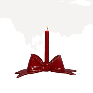 Top Selling Metal Decorative Red <b>Candle</b> Holder Tie Design <b>Dinner</b> Table Decoration High Quality - Product Image 1
