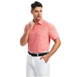 เสื้อโปโลผู้ชายสีแดงเลือดหมู ผ้าถัก ทรงปกติ แขนสั้น สไตล์ลำลอง - Product Image 2