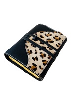 Carnet de notes vintage en cuir à couverture rigide avec bordure festonnée, idéal comme carnet de comptes manuel, carnet de croquis et journal d'écriture – Cadeau parfait
