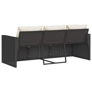 Canapé de jardin noir et blanc crème - Product Image 6