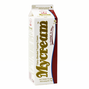 Precio Especial de Fábrica, Proveedor HALAL OEM/ODM, Crema No Láctea de Alta Calidad para Repostería, Crema para Cubrir Mycream Ivory Blended, 1KG - Product Image 1