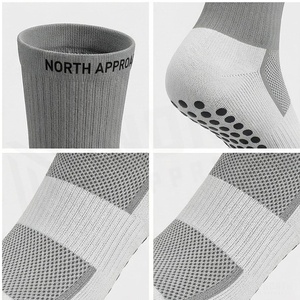 North Approach Ankle <b>Socks</b> Breathable <b>Running</b> <b>Socks</b> for Adults Summer Thin Knitted Sport <b>Socks</b> Solid Gray White - Product Image 4