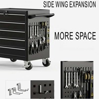 Armoire à outils métallique roulante verrouillable à 4 tiroirs pour garage, option OEM/ODM, capacité de charge 300 kg, chariot utilitaire mobile au design moderne, verrouillable à clé