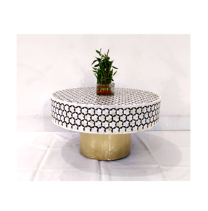 Atractivo Taburete de Hueso Incrustado para Hogar, Jardín, Bodas y Fiestas, el Más Vendido, Mueble de Hueso Incrustado, Taburete Personalizado con Elegante Asiento Redondo - Product Image 3