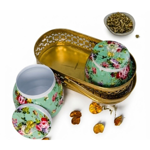 Ensemble de pots de rangement modernes en fer découpé au laser, faits à la main, avec motif de fleur de lotus, pour centre de table, organisateur, bols à bonbons et condiments, Diwali - Product Image 5