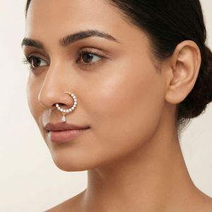 Anillo de Nariz con Diamante Natural de 0.30 Quilates, Color E-F, Corte Brillante Redondo, Claridad VVS-VS, Certificado, Extraído de la Tierra, Joyería Fina - Product Image 1