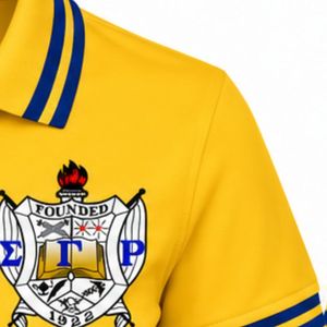 Camiseta Polo Sigma Gamma Rho Amarilla para Mujer, Cuello Redondo, Manga Corta, Letras Griegas, Ropa de Moda para Hermandades, Prenda Deportiva Informal para Golf - Product Image 6