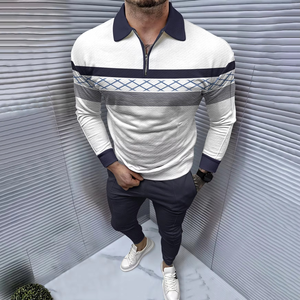 ชุดเสื้อโปโลชายแขนยาวพร้อมกางเกงซิปแฟชั่นเทรนด์ปี 2025 - Product Image 6