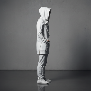 Conjunto Deportivo Informal de Dos Piezas para Hombre, Sudadera con Capucha y Pantalones Deportivos, 100% Algodón, Color Sólido, Premium - Product Image 2