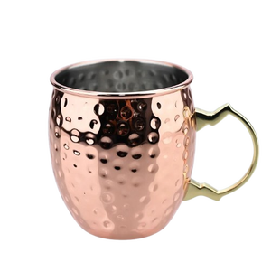 Wholesale Modern Design Hammered Copper Stemless <b>Glass</b> <b>Set</b> Luxury Metal <b>Tumbler</b> Cup for Bar and Party - Product Image 6